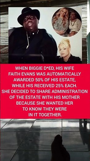 Why Faith Evans Shared Biggie's Estate with His Mom#Respect#HipHopHistory#shorts#viral #trending