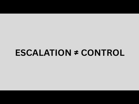 Why Escalating Rarely Changes the Outcome