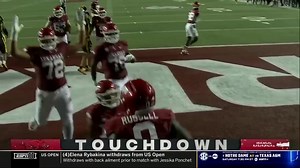 First collegiate touchdownn for Braylen Russell! | Arkansas Razorback Football