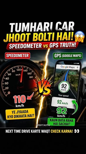Car Speedometer vs GPS🤯|Xpertauto #shorts #automobile