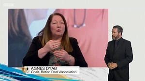 HOSPITAL COMMUNICATION CRISIS FOR DEAF PEOPLE The Victoria Derbyshire programme and the BDA highlight crisis of communication for Deaf people in hospitals Deaf people are routinely being let down in hospitals through lack of language access, a Victoria Derbyshire exposé has today revealed. The show, aired at 9am on Monday 11th June on BBC2, highlighted issues with video relay interpreting systems (VRIS) due to poor infrastructure, as well as cases of hospitals refusing or being unable to provide