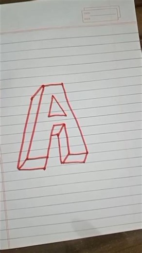 How to write A in 3D #drawingtutorials #drawing #shortvideo #shorts #3dillusion #3dillusiondrawing