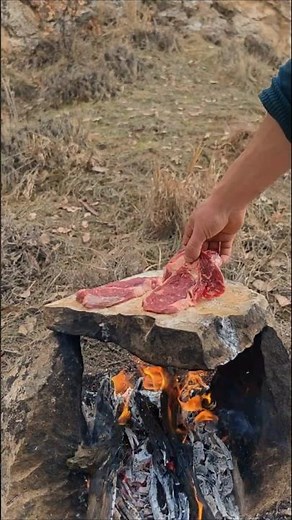 Rain, Fire & Food 🔥 | Campfire Bread and Burger Cooking | Winter camping, Nature Sounds