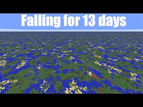 Falling 90 million blocks in minecraft!