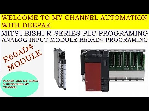 Mitsubishi PLC R-SERIES R60AD4 Analog Input Module: Installation and Programming Guide