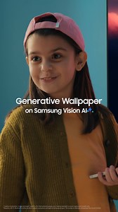 Majestic, whimsical, or simply serene – whatever your mood, Samsung Vision AI with its Generative wallpaper feature, lets your create wallpapers that reflect your personality. Just enter a keyword and watch your TV transform with stunning, one-of-a-kind wallpapers. From fantasy to elegance, the power of imagination is at your fingertips. #SamsungVisionAI is here! | Samsung