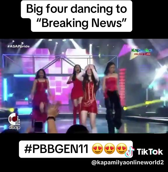Big four dancing to “Breaking News” #PBBGen11