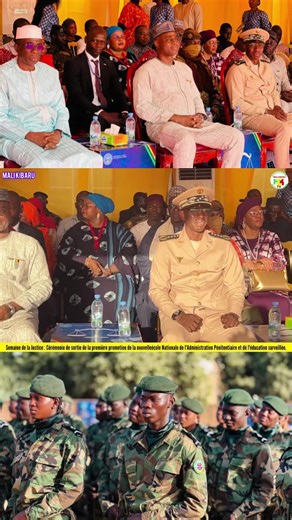 4ème édition de la Semaine de la Justice: Dans le cadre des activités de la semaine de la Justice 4eme édition, le Ministre de la Justice des Droits de l’homme M Mamoudou Kassogué et ses membres de Cabinet étaient à Koulikoro pour la cérémonie de sortie de la première Promotion de la Nouvelle Ecole Nationale de l'Administration Pénitentiaire et dé l'Éducation Surveillée. Suivez l’allocation du Ministre de la Justice Garde des Sceaux. Mali Kibaru TV Ministère de la Justice du Mali 🇲🇱