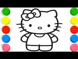 Beautiful Hello Kitty Drawing, Painting & Coloring For Kids and Toddlers_ Child Art#drawing#coloring