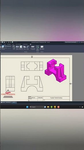 inventor 2024 3d ke 2d #inventor2024 #inventor #shorts