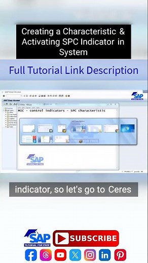 Creating a Characteristic & Activating SPC Indicator in System | SAP QM Statistical Process Control