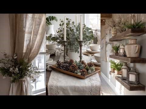 Vintage Farmhouse Winter Decor Tour | Thrifted Finds & Rustic Styling Hacks for Cozy Living Spaces