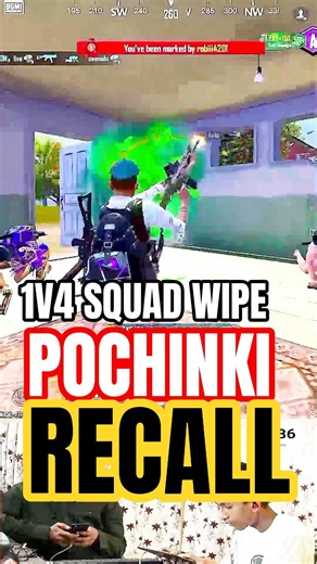 Pochinki Recall Pe 1v4 Squad Wipe 😱 Kemon Ka OP Clutch 🔥 #BGMI #Shorts
