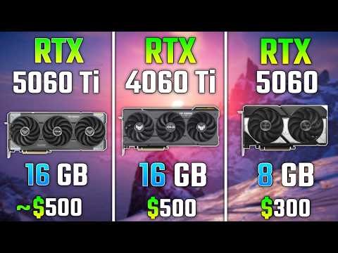 RTX 5060 Ti vs RTX 4060 Ti vs RTX 5060 | Test in 7 Games
