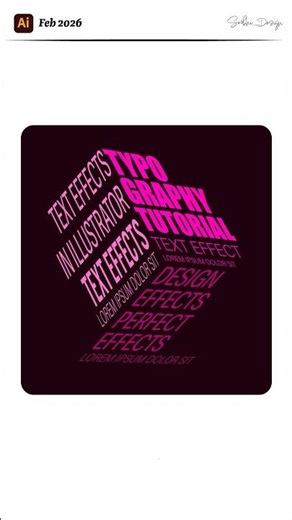 Typography text effect in Adobe Illustrator #illustratortips #graphicdesign #illustrator #graphics