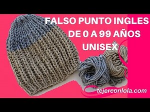 GORRO BÁSICO 🧶 de 0 a 99 años | UNISEX | FALSO PUNTO INGLÉS