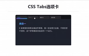 超实用纯css无js炫酷tabs选项卡！