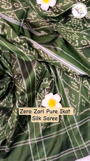 Zero Zari Pure Ikat Silk Saree #onlineshopping #haul #sareecollection #ikkat #weddingsaree