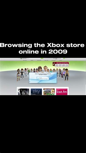 Browsing the Xbox store in 2009