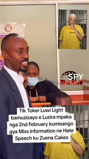 Tik Toker Luwi Light bamuzizayo e Luzira mpaka nga 2nd February kumisango gya Miss information ne Hate Speech ku Zuena Cakes #fypシ #viral