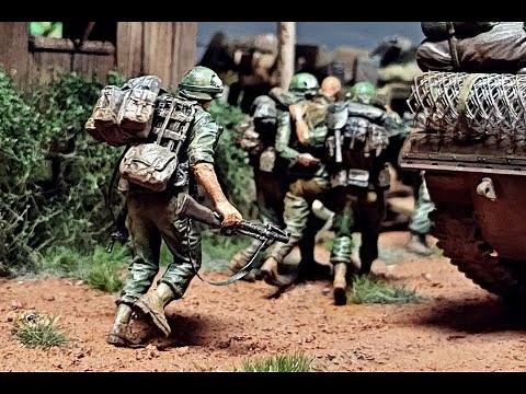 Vietnam War Diorama "Hang on, bro." 1/35.