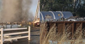 4 years later: Burned material still at former Corning recycling plant due to litigation and agency oversight