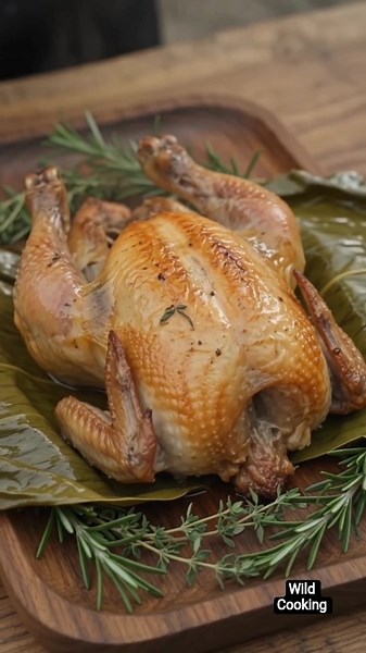 Primitive Mud Chicken Cooking | Whole Chicken Roasted in Clay Oven | Outdoor Survival Cooking