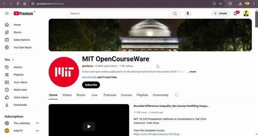 12. MIT OpenCourseWareAccess free courses from the world-renowned MIT. From engineering to computer science, this is a chance to learn from the best, entirely free.https://t.co/460bgxuvSM