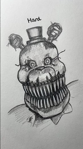 How to draw Freddy Fazbear from Easy to Hard! #art #fnaf #fivenightsatfreddys #freddyfazbear