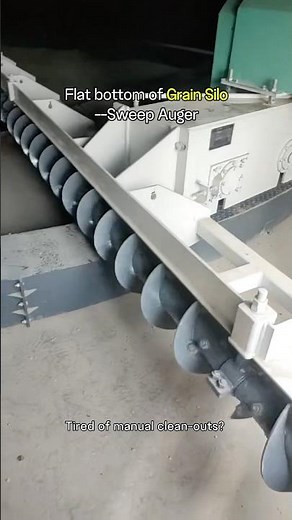 Tired of manual clean-outs Flat Bottom Silos? Use sweep auger.