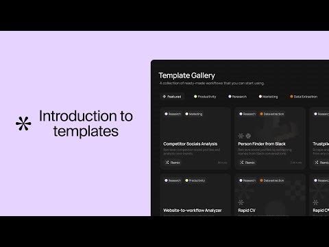 Introduction to automation templates