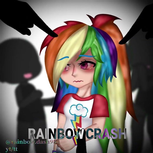 rainbow crash / cry baby trend | ib : @ini mamaw !! #trend #gacha #mlps #fypシ #explore