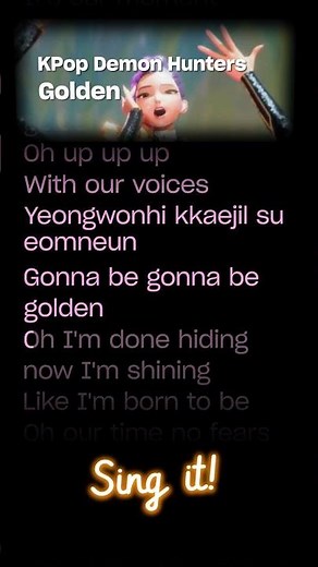 Golden - KPop Demon Hunters (Mini Karaoke) 🎤 #shorts