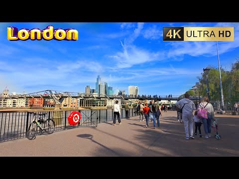 Virtual Tour of London: Discover Waterloo Bridge and Millennium Bridge [4K60]