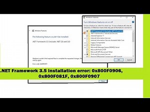 NET Framework 3.5 installation error: 0x800F0906, 0x800F081F, 0x800F0907