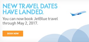 JetBlue Schedule Extended to Early May