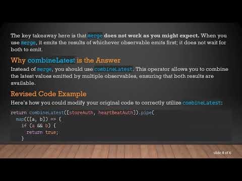 Mastering Angular RxJS: How to Properly Merge Two Observables for Authentication