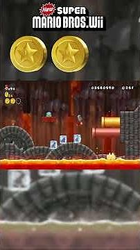 World 8-2 ALL STAR COINS and SECRET EXIT 🪙🪙🪙 New Super Mario Bros Wii #shorts