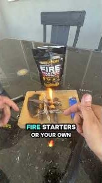 Easiest way to start a fire in any condition, the black beard Fire starter. #outdoors #backpacking