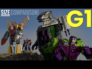Transformers G1 Size Comparison