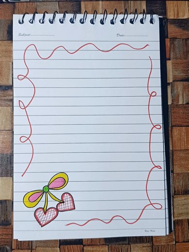 Cute Hearts Border Design Idea | Beautiful Border Design Idea | Cute Border Design Idea #drawing #doodlesoftiktok #viralvideos #cardtutorial #borderdesign