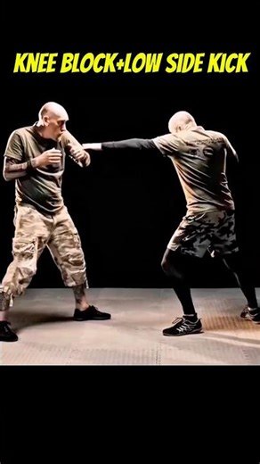 Knee Block+Low Side Kick 💯 #tutorial #training #shortsvideo #usa #yt #ytshort #ytshorts #mma
