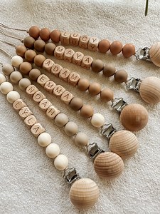 Personalized Pacifier Clip,custom Newborn Soother Holder|baby Shower Gift|gender Neutral Baby Gift| Boho Binky Clip| Baby Christmas Gift - Etsy