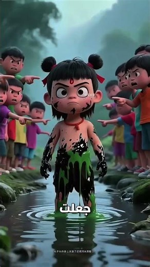 🐥البطّة الصغيرة المعاقة تنقذ صديقها القط | مغامرات البطّة تشينتو 🦆#شورت