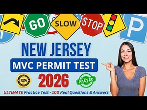 ULTIMATE New Jersey MVC Permit Test 2026 (100 Real DMV Questions & Answers)