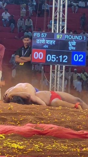 He pinned him down in just a few seconds - Mahatashtra Kesari 2026 #kushtidekhomarathi