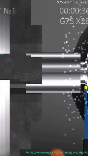 Grooving operation in cnc machine || How to cut groove in cnc ||OD Od Groove programming #shorts