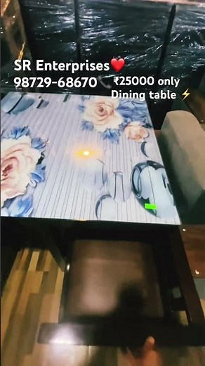 4 Seater Dining table ⚡️. “Premium Glass Dining Table Set”❤️‍🔥