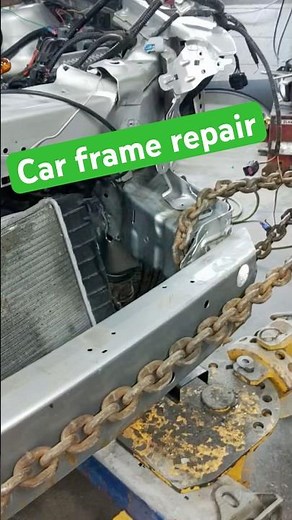 How an automotive frame machine works - Straightening a bent car