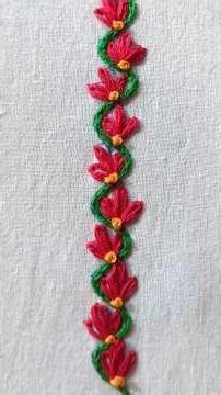 Easy border embroidery design #embroiderydesigns